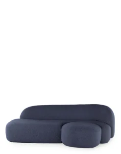 Outlet Aaland divano tessuto bouclé new stretch Divani E Pouf