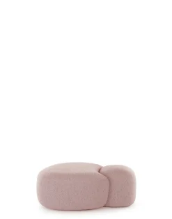 Outlet Aaland pouf tessuto bouclé new stretch Divani E Pouf