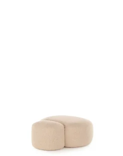 Sale Aaland pouf tessuto bouclé new stretch Divani E Pouf