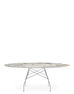 Online Glossy marmo ovale Tavoli