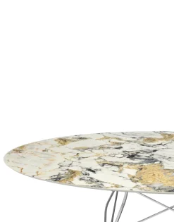 Online Glossy marmo ovale Tavoli