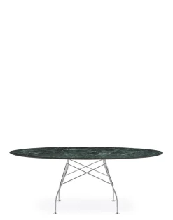 Clearance Glossy marmo ovale Tavoli