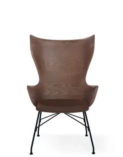 Sale K/wood legno slatted ash e pelle Poltrone