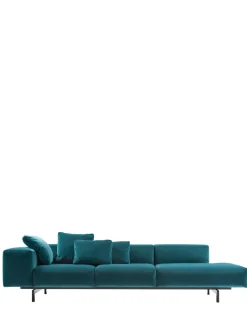 Clearance Largo ottoman 3 posti velluto - destro Divani E Pouf