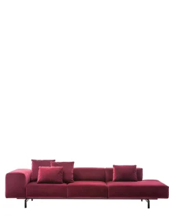 Discount Largo ottoman 3 posti velluto - destro Divani E Pouf