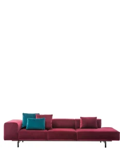 Discount Largo ottoman 3 posti velluto - destro Divani E Pouf