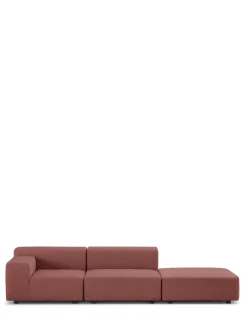 Outlet Plastics outdoor due posti + pouf Divani E Pouf