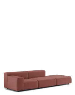 Outlet Plastics outdoor due posti + pouf Divani E Pouf