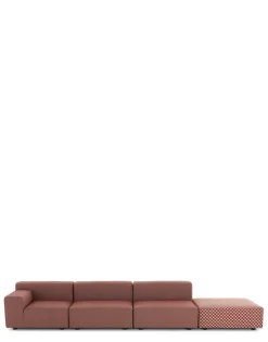 New Plastics outdoor liberty 3 posti + 1 pouf obi check Divani E Pouf