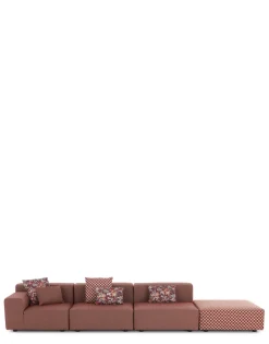 New Plastics outdoor liberty 3 posti + 1 pouf obi check Divani E Pouf