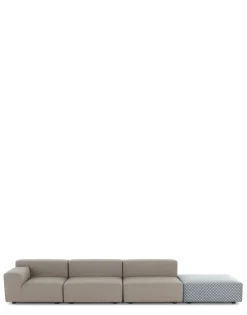 New Plastics outdoor liberty 3 posti + 1 pouf obi check Divani E Pouf