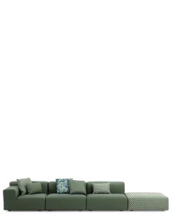 Sale Plastics outdoor liberty 3 posti + 1 pouf obi check Divani E Pouf