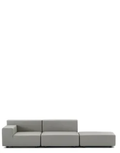 Plastics tech fabric due posti + pouf Divani E Pouf